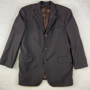 BROOKS‎ BROTHERS Cashmere Wool Blazer Size 40R Brown 3 Button Single Vented